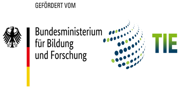 Logos des BMBF und des TIE Institutes Logo des Bundesministeriums für Bildung und Forschung und das Logo des TIE Institutes