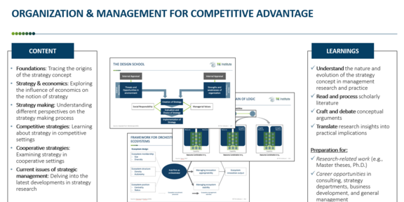 This graphic illustrates the key contents and learnings of this course. A detailed description can be found in the Module Manual.